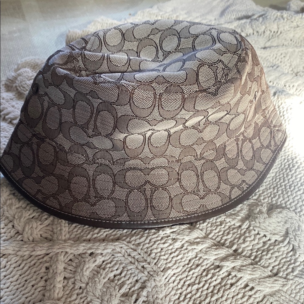 Coach Signature Brown Women's Bucket Hat